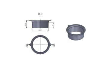 Патрубок DN 110 (для низкопрофильных лотков DN100 и DN150), класс нагрузки А15 Aquastok (9310101)